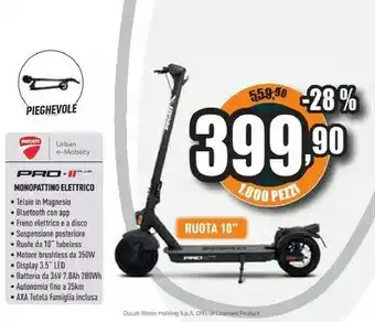 Unieuro Ducati pro ii plus monopattino elettrico offerta