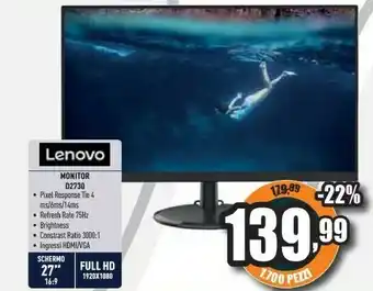 Unieuro Monitor d2730 offerta