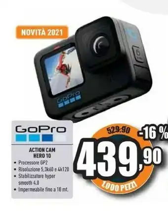 Unieuro Action cam hero 10 offerta