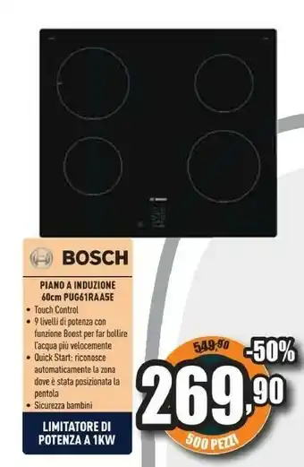 Unieuro Piano a induzione 60cm pug61raa5e offerta