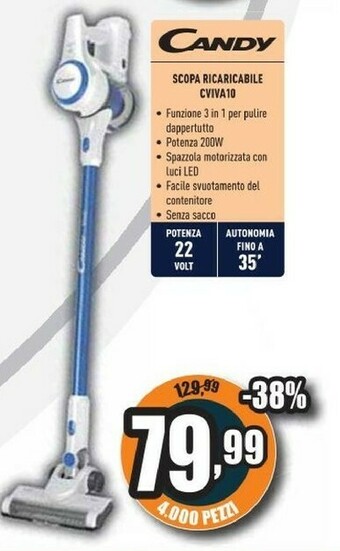 Unieuro Cviva10 011 bianco senza sacchetto offerta