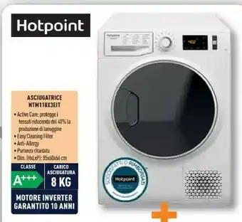 Unieuro Nt m11 8x3e it asciugatrice libera installazione caricamento frontale 8 kg a+++ bianco offerta