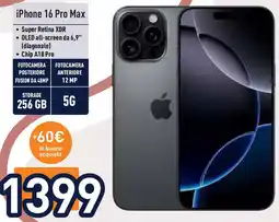 Unieuro Iphone 16 pro max offerta