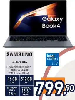 Unieuro SAMSUNG Galaxy book4 offerta