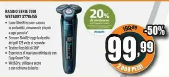 Unieuro Shaver series 7000 rasoio elettrico wet & dry offerta