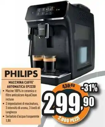 Unieuro Ep2220/40 macchina per caffè automatica macchina per espresso 1,8 l offerta