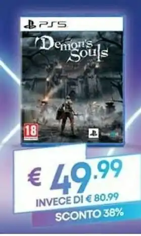 Unieuro Demons souls standard tedesca, inglese playstation 5 offerta