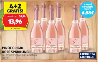 ALDI Pinot grigio rosè sparkling offerta