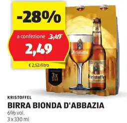 ALDI Kristoffel birra bionda d'abbazia offerta