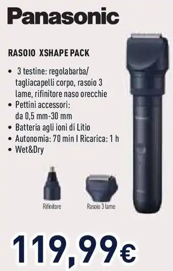 Unieuro PANASONIC rasoio xshape pack offerta