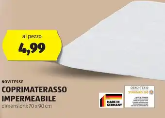 ALDI Novitesse coprimaterasso impermeabile offerta