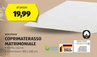 ALDI Novitesse coprimaterasso matrimoniale offerta