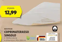 ALDI Novitesse coprimaterasso singolo offerta