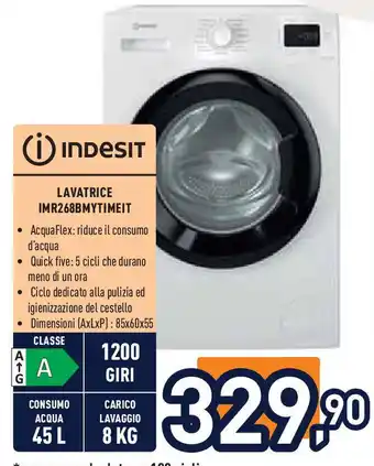 Unieuro INDESIT Lavatrice imr268bmytimeit offerta