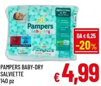 A&O Pampers baby-dry salviette offerta