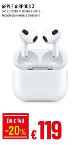 Galassia Apple airpods 3 offerta