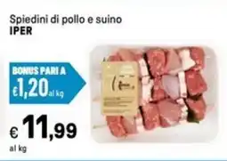 Iper La Grande Spiedini di pollo e suino IPER offerta