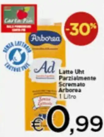 Arborea Latte Uht Parzialmente Scremato 1 Litro