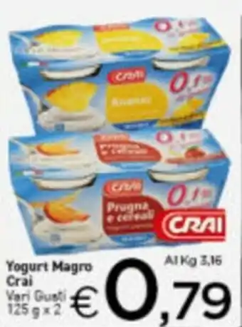 Crai Crai Yogurt Magro 125g x 2 offerta