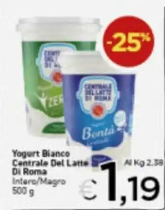 Crai Centrale Del Latte Di Roma Yogurt Bianco 500g offerta