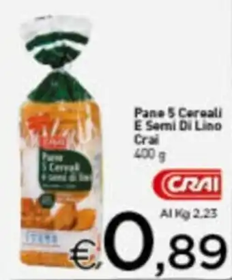 Crai Crai Pane 5 Cereali e Semi Di Lino 400g offerta