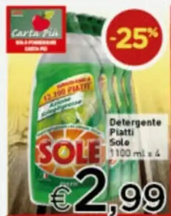 Crai Sole Detergente Piatti 1100 ml x 4 offerta