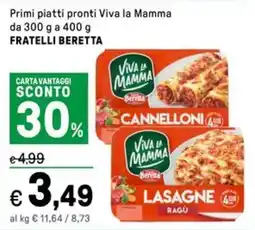 Iper La Grande Primi piatti pronti Viva la Mamma FRATELLI BERETTA offerta