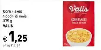 Iper La Grande Corn Flakes fiocchi di mais VALIS offerta