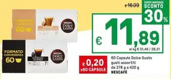 Iper La Grande 60 Capsule Dolce Gusto NESCAFÉ offerta