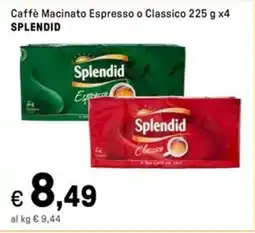 Iper La Grande Caffè Macinato Espresso o Classico SPLENDID offerta