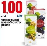 Eurospin Vino bianco/ rosso rosato in brik offerta