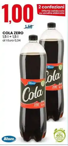 Eurospin Cola zero Blues offerta