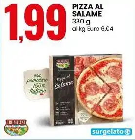 Eurospin Pizza al salame TRE MULINI offerta