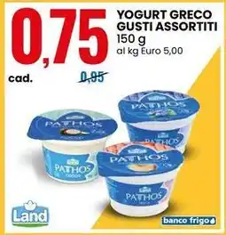 Eurospin Yogurt greco gusti assortiti Land offerta