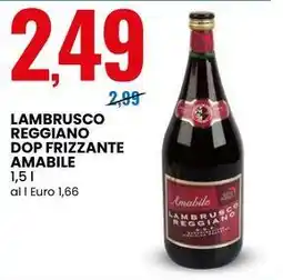 Eurospin Lambrusco reggiano dop frizzante amabile offerta