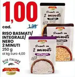 Eurospin Riso basmati/ integrale/ nero 2 minuti offerta