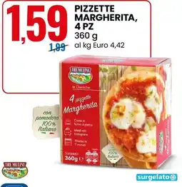 Eurospin Pizzette margherita TRE MULINI offerta