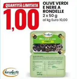 Eurospin Variagusto olive verdi e nere a rondelle offerta