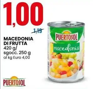 Eurospin Macedonia di frutta PUERTOSOL offerta