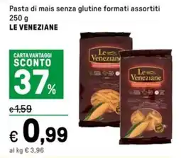 Iper La Grande Pasta di mais senza glutine formati assortiti LE VENEZIANE offerta