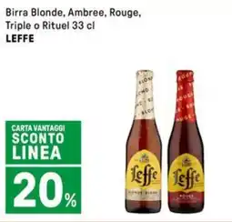 Iper La Grande Birra Blonde, Ambree, Rouge, Triple o Rituel LEFFE offerta