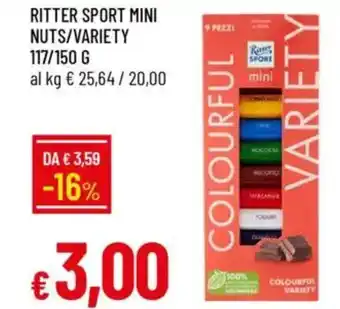 Galassia Ritter sport mini nuts/variety offerta