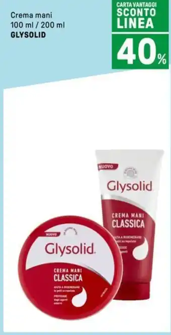 Iper La Grande Crema mani GLYSOLID offerta