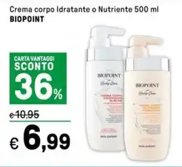 Iper La Grande Crema corpo Idratante o Nutriente BIOPOINT offerta