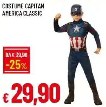 Galassia Costume capitan america classic offerta