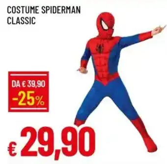 Galassia Costume spiderman classic offerta