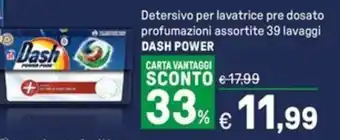 Iper La Grande Detersivo per lavatrice pre dosato DASH POWER offerta