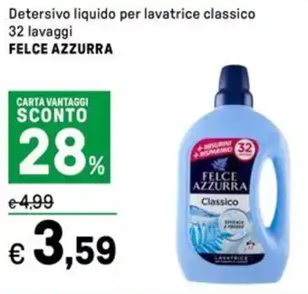 Iper La Grande Detersivo liquido per lavatrice classico FELCE AZZURRA offerta