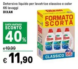 Iper La Grande Detersivo liquido per lavatrice classico o color DIXAN offerta