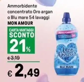 Iper La Grande Ammorbidente concentrato Oro argan o Blu mare MON AMOUR offerta